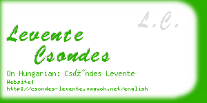 levente csondes business card